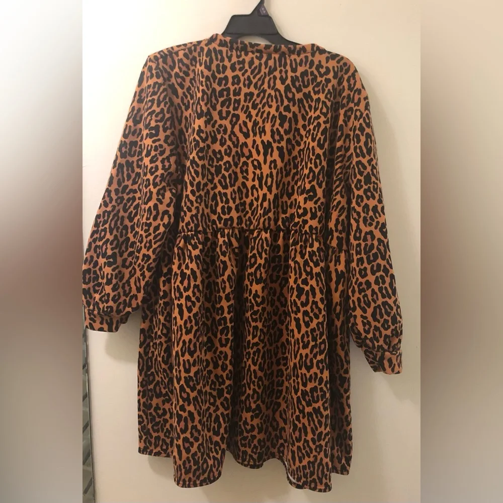 Rokoko Plus Size Leopard Print Dress in Size 28 - Picture 3 of 5